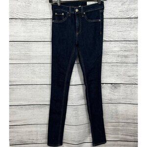 Rag & Bone Skinny Jeans Dark Wash Denim, Size 24